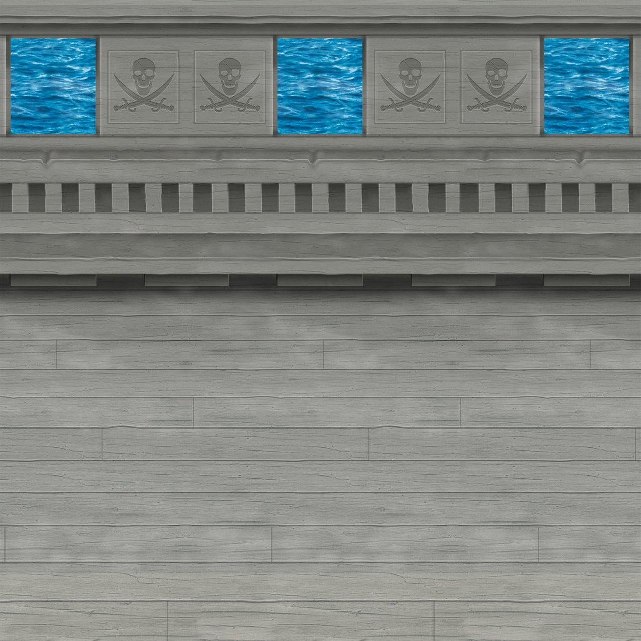 Pirate Ship Party Backdrop - Bulk 6 Pack