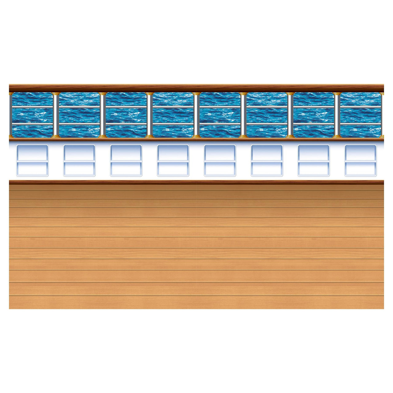 Cruise Ship Deck Party Backdrop - Bulk 6 Pack