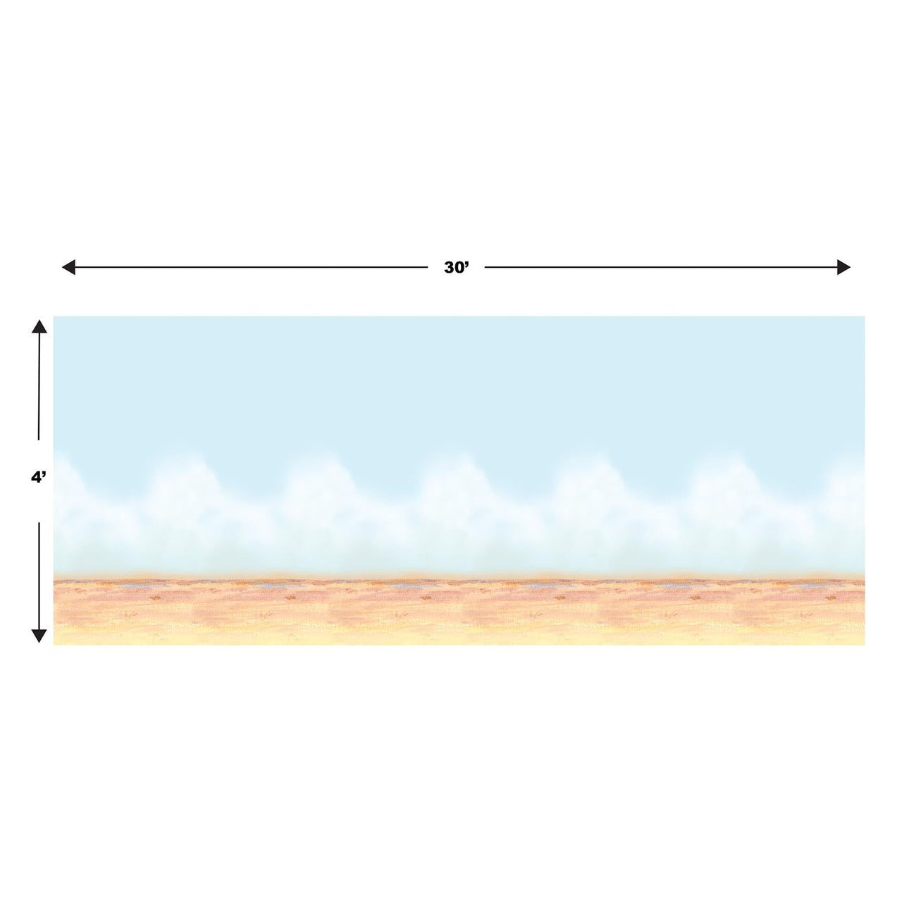 Western Party Supplies - Desert Sky & Sand Backdrop