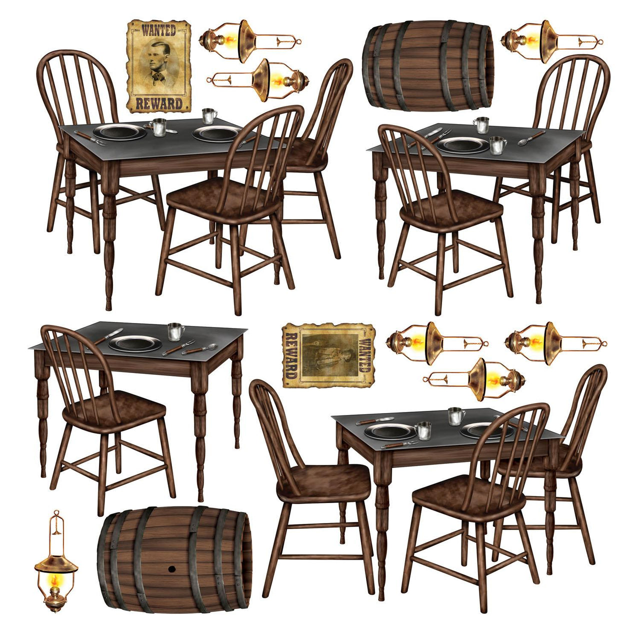 Saloon Table Party Props - Bulk/180 Props