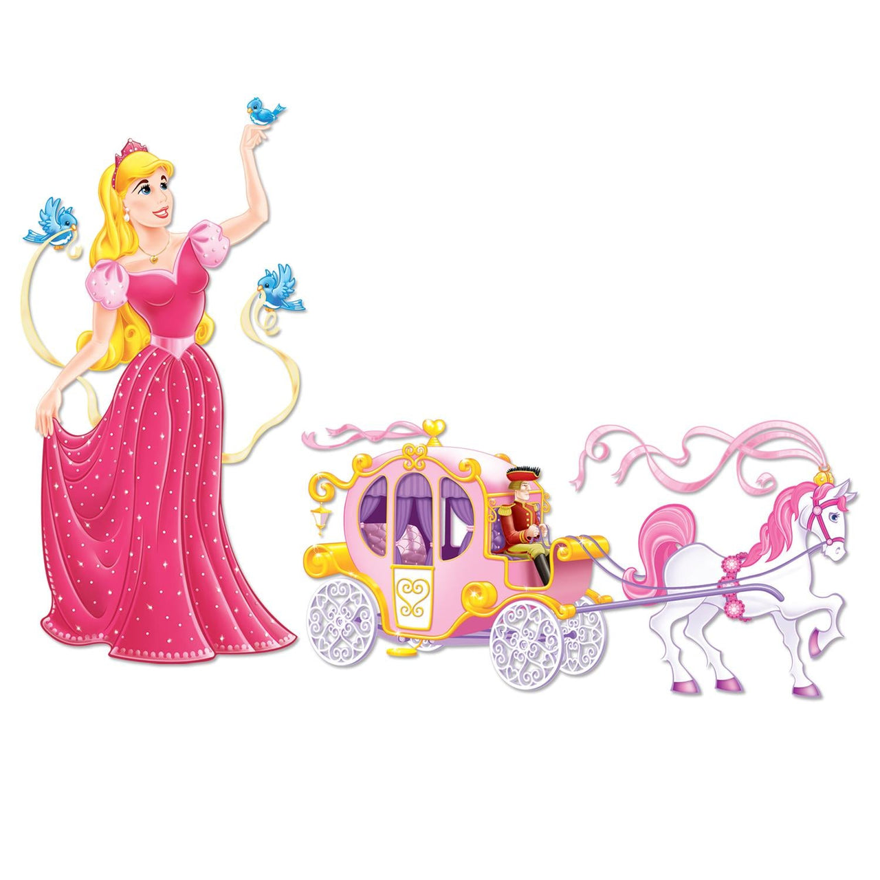 Princess/Carriage Party Props - Bulk 24 Pack
