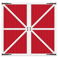 Barn Door Printed Party Photo Props - Bulk 24 Pack