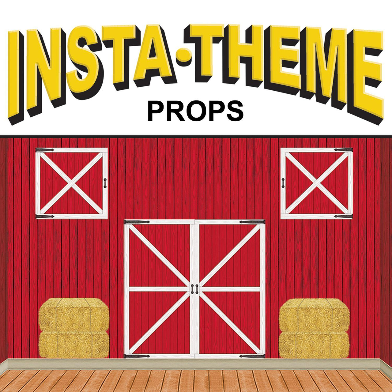 Bulk Barn Loft Door & Hay Bale Props (Case of 72) by Beistle