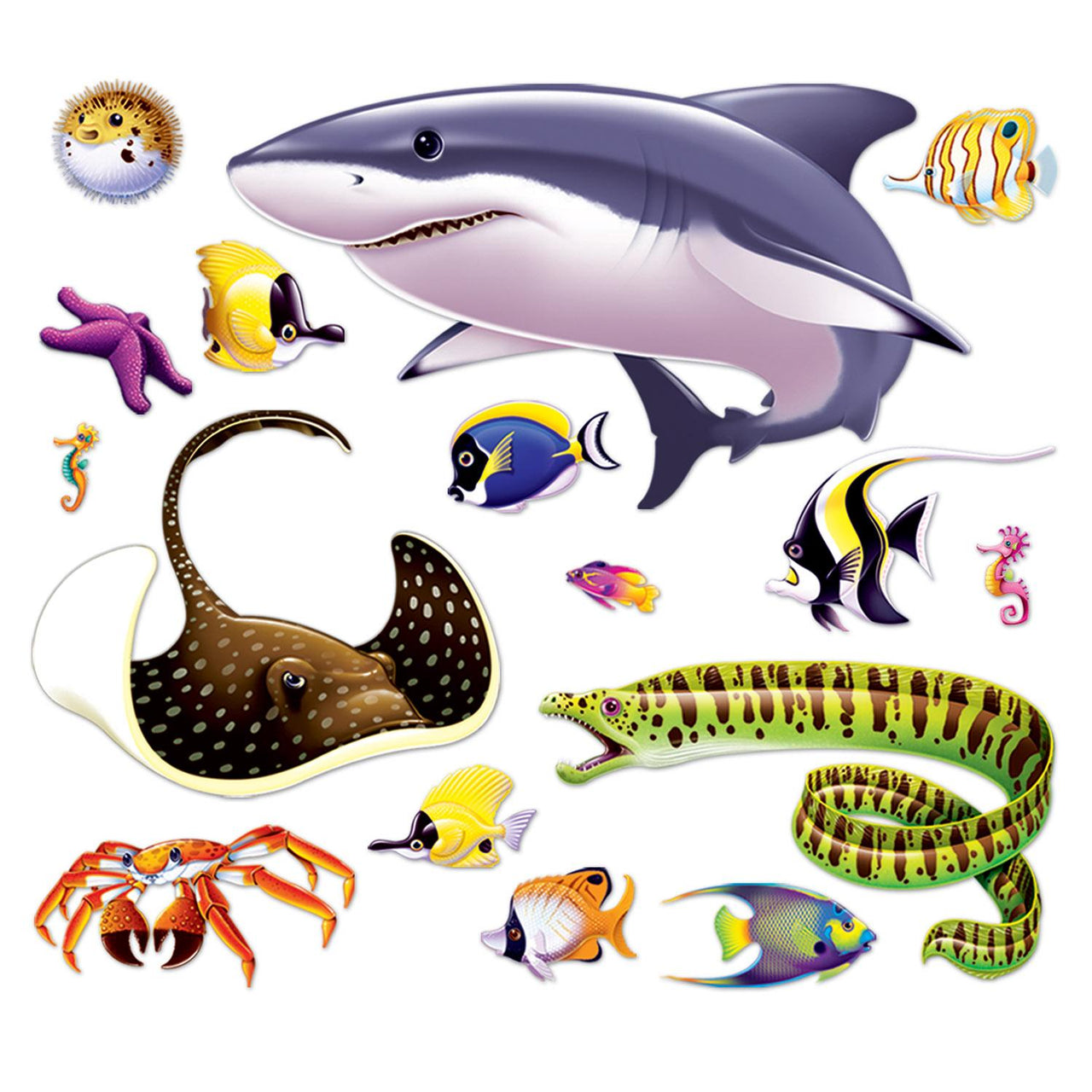 Luau Party Marine Life Props - Bulk/192 Props
