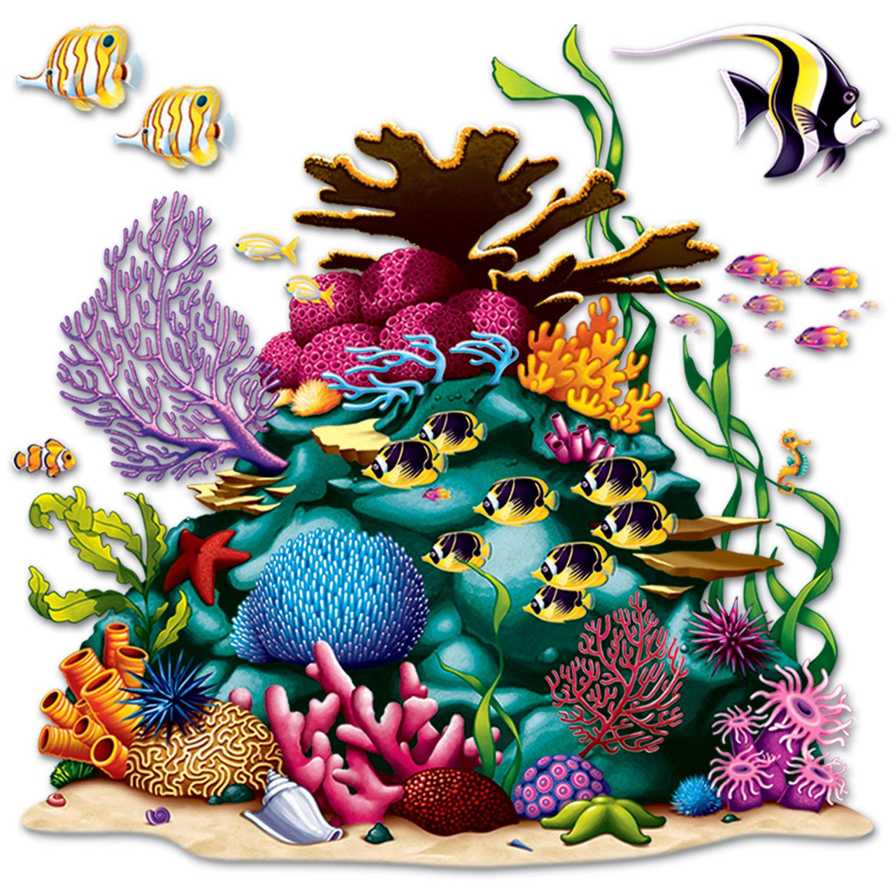 Luau Party Coral Reef Prop - Bulk/12 Props