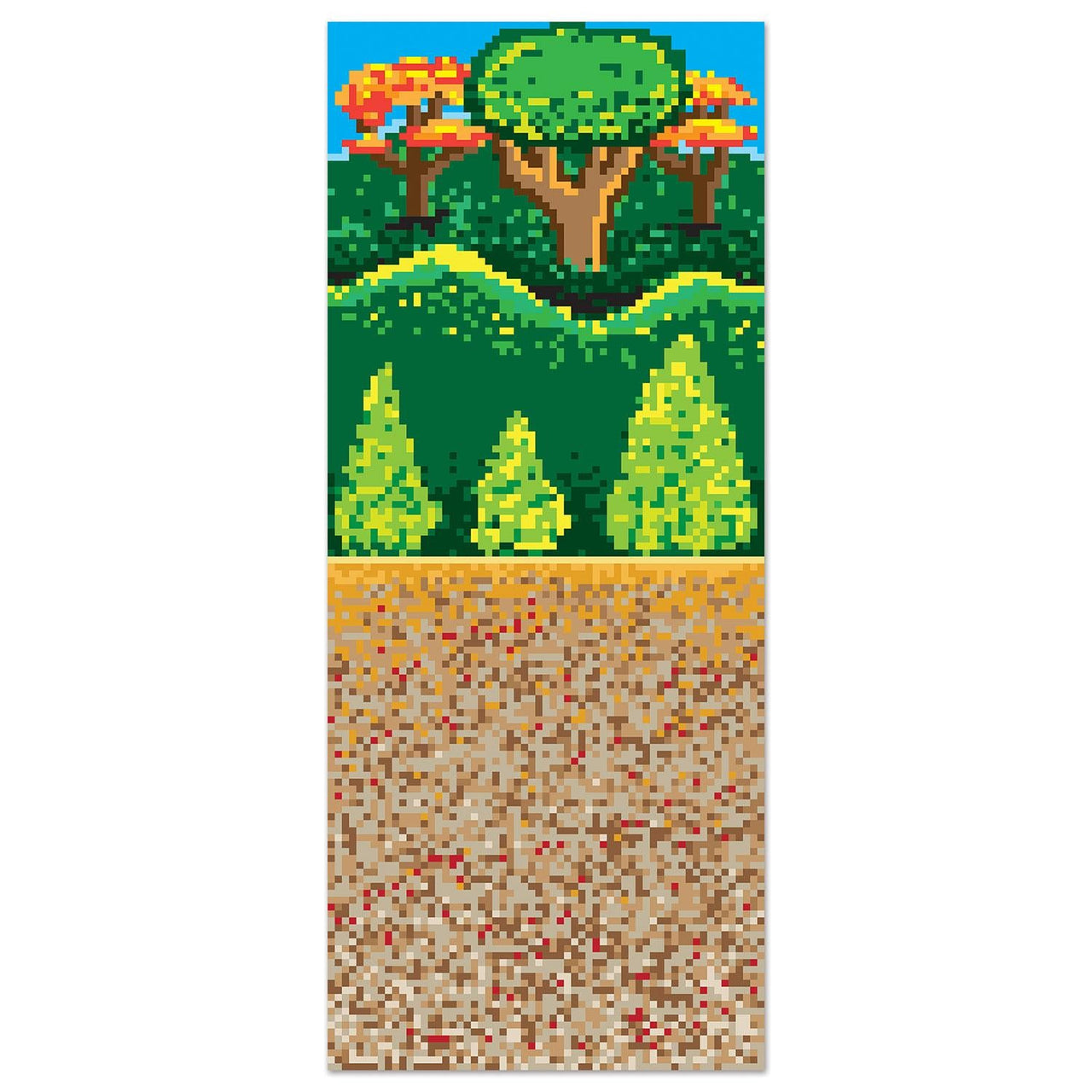 Forest 8-Bit Party Backdrop - Bulk 6 Pack