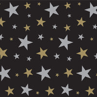 Star Party Backdrop- Black, Gold, and Silver - Bulk 6 Pack