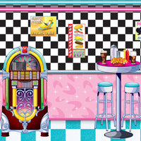50's Soda Shop Party Backdrop (1/Package)