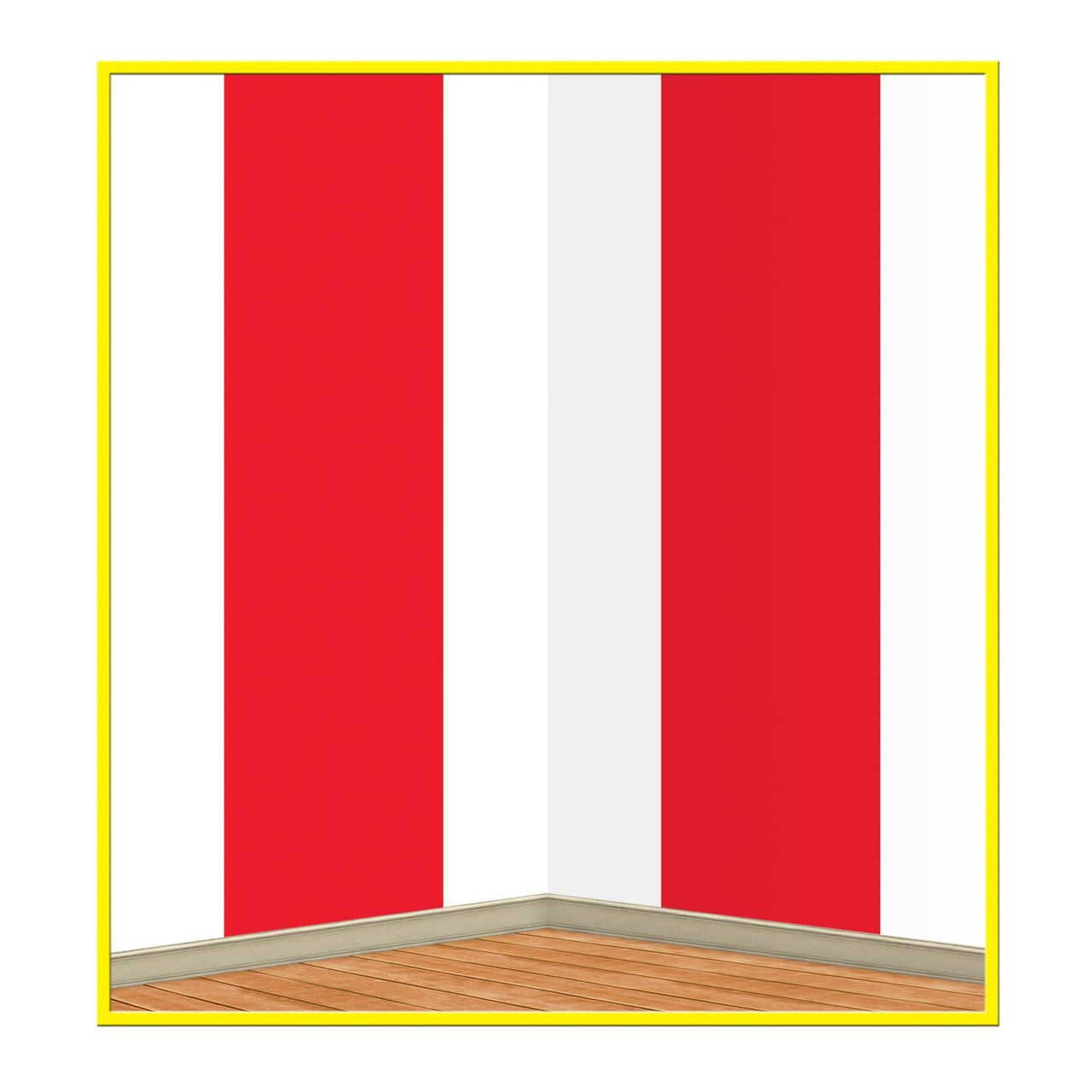 Red/White Stripes Party Backdrop - Bulk 6 Pack