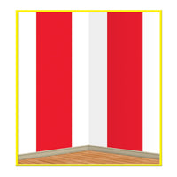 Red/White Stripes Party Backdrop - Bulk 6 Pack