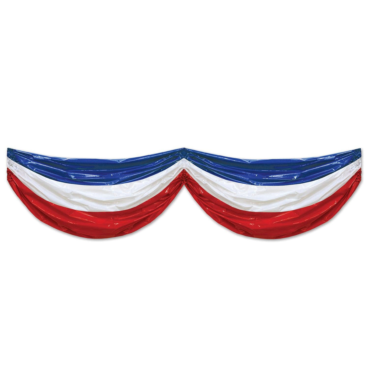 Patriotic Plastic Party Bunting - Bulk 6 Pack