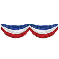 Patriotic Plastic Party Bunting - Bulk 6 Pack