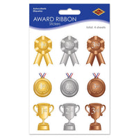 Award Ribbon Party Stickers - Bulk/48 Sticker Sheets