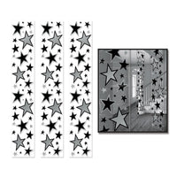 Star Party Panels Black and Silver - Bulk 36 Pack
