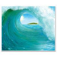 Luau Party Surf Wave Insta-Mural Decoration - Bulk 6 Pack