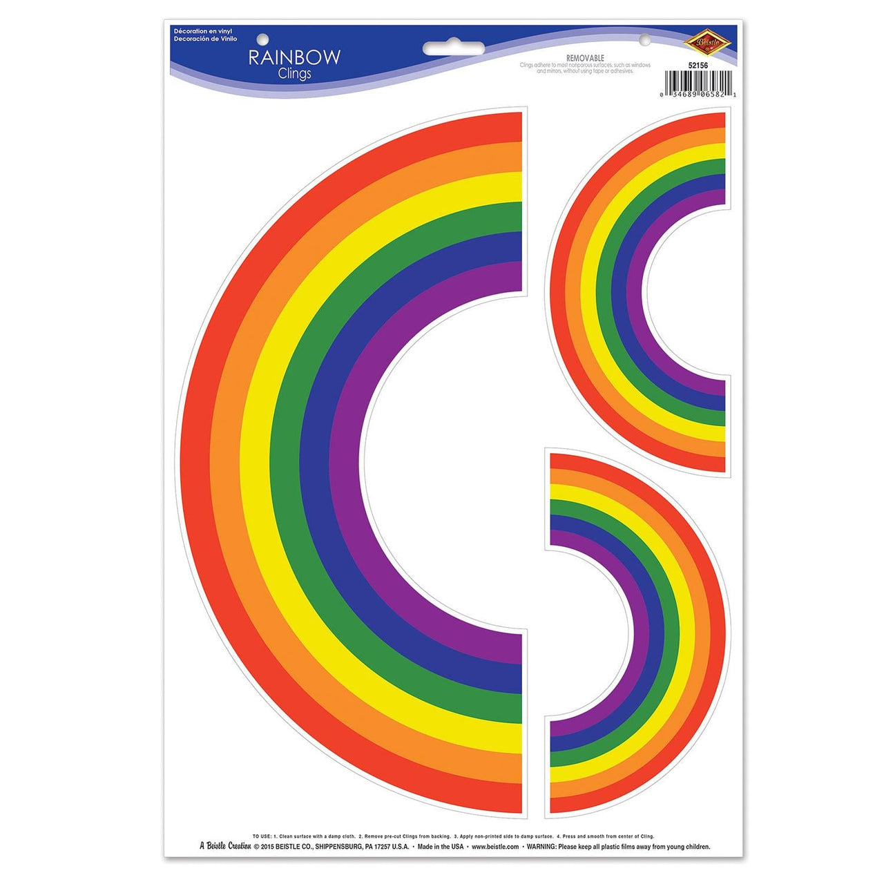 Rainbow Party Clings - Bulk/36 Clings