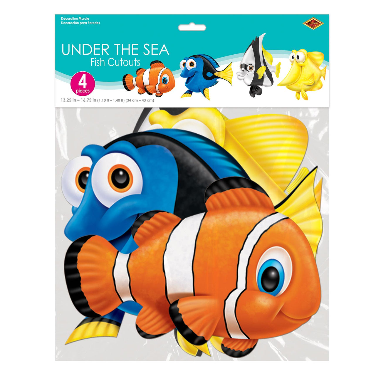 Under The Sea Fish Cutouts, party supplies, decorations, The Beistle Company, Under The Sea, Bulk, Other Party Themes, Under the Sea