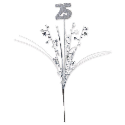 Glittered 25th Anniversary Metallic Star Spray - Bulk/12 Star Sprays