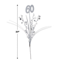 Bulk Silver Glittered 60 Metallic Star Spray (Case of 12) by Beistle