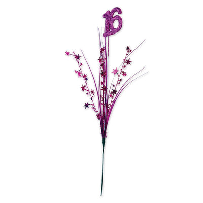 Glittered 16th Birthday Party Metallic Star Spray - Bulk/12 Star Sprays