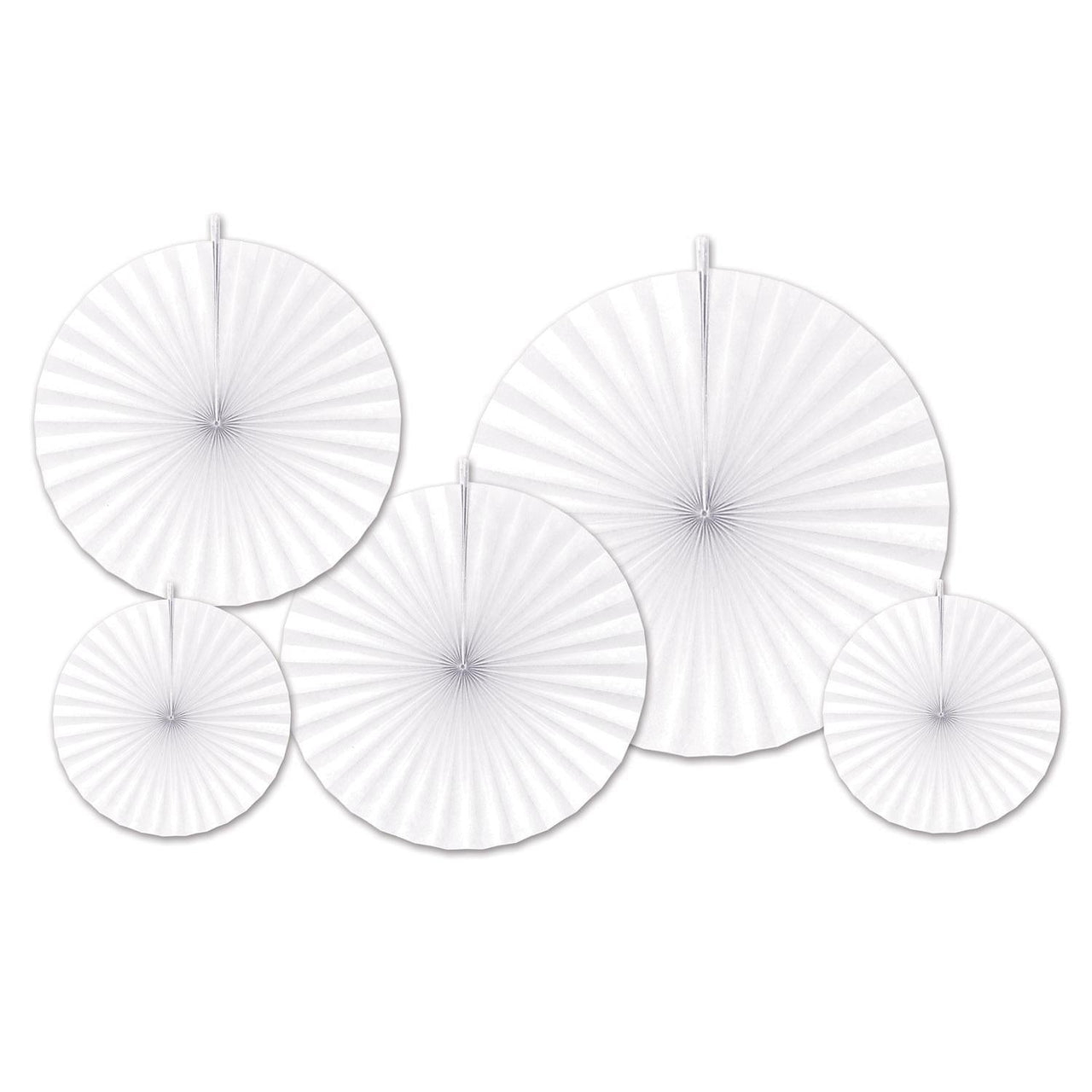Accordion Paper Fans Wedding Decoration - white - Bulk/60 Fans