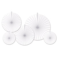 Accordion Paper Fans Wedding Decoration - white - Bulk/60 Fans