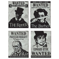 Sherlock Holmes Party Wanted Sign Cutouts - Bulk 48 Pack