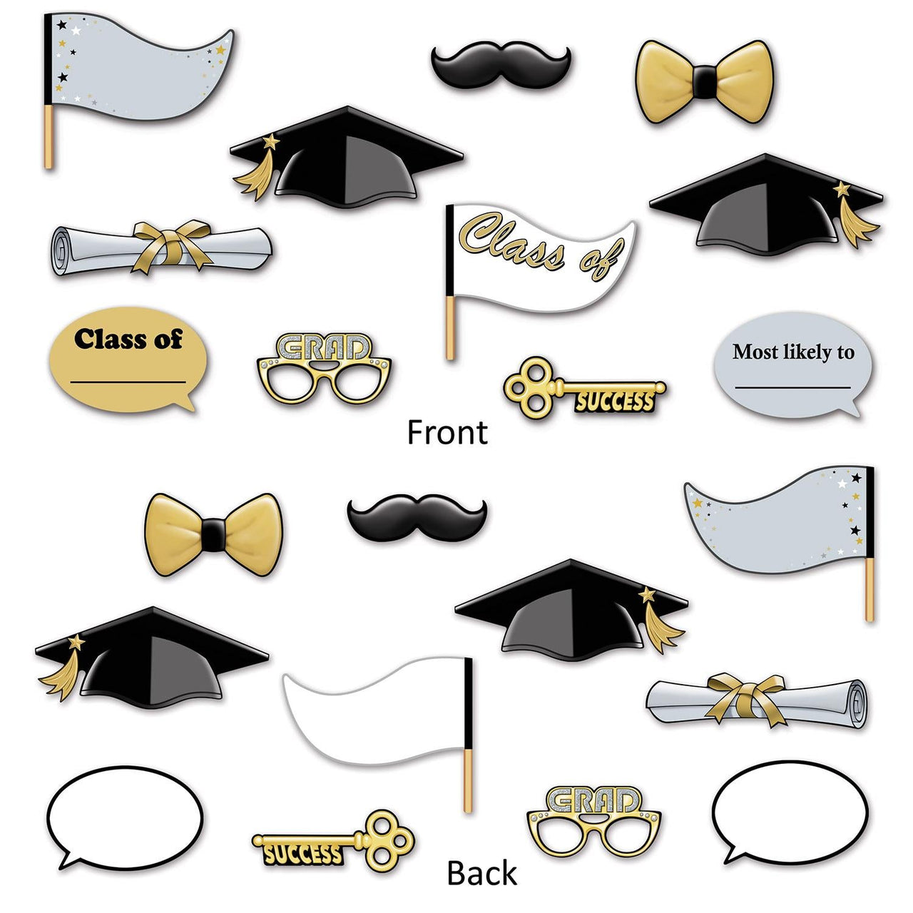 Graduation Party Photo Fun Signs - Bulk/132 Fun Signs