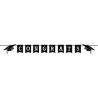 Congrats Grad Graduation Party Streamer - Bulk 12 Pack