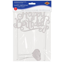 Bulk Happy Birthday Cake Topper (Case of 12) by Beistle