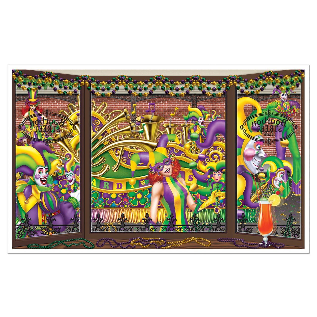 Mardi Gras Insta-View Decoration - Bulk 6 Pack