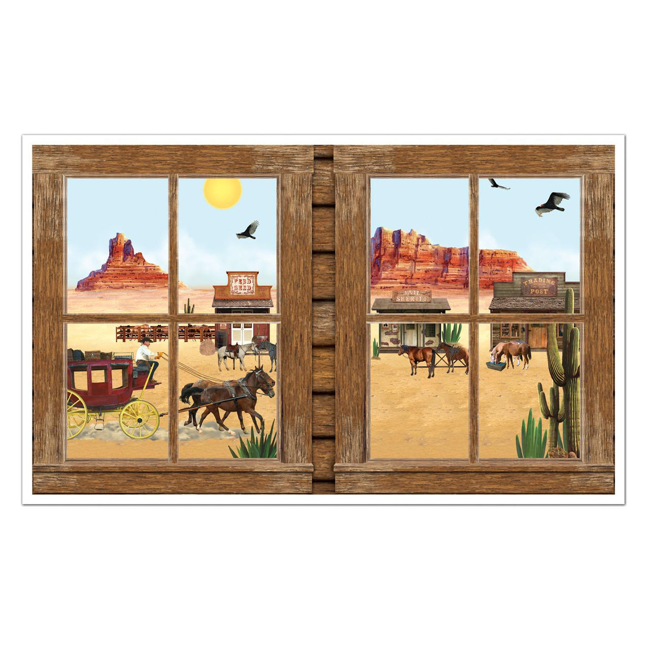 Western Party Insta-View Decoration - Bulk 6 Pack
