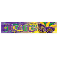 Mardi Gras Banner - Bulk 12 Pack