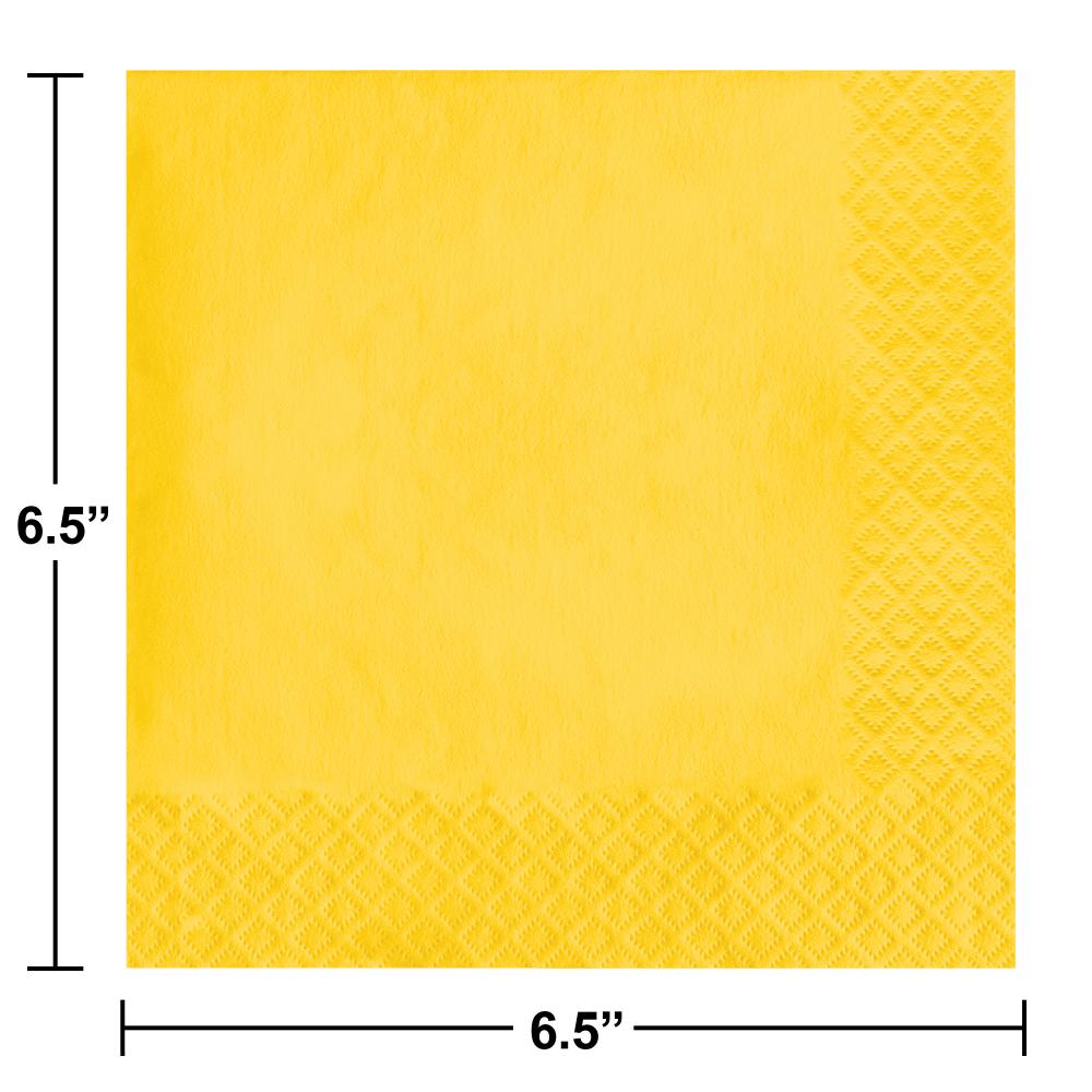 240 pc Bulk School Bus Yellow Value Friendly Luncheon Napkins