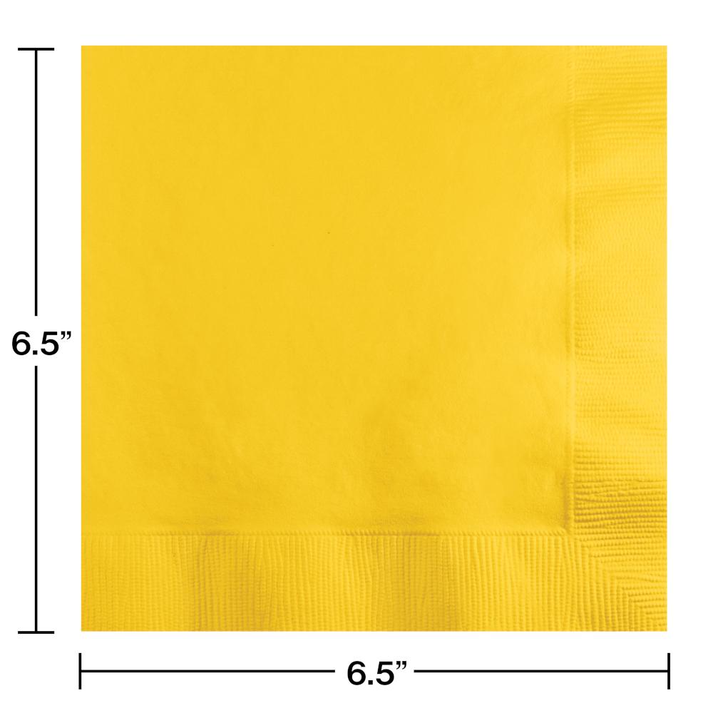 240 pc Bulk School Bus Yellow Value Friendly Luncheon Napkins