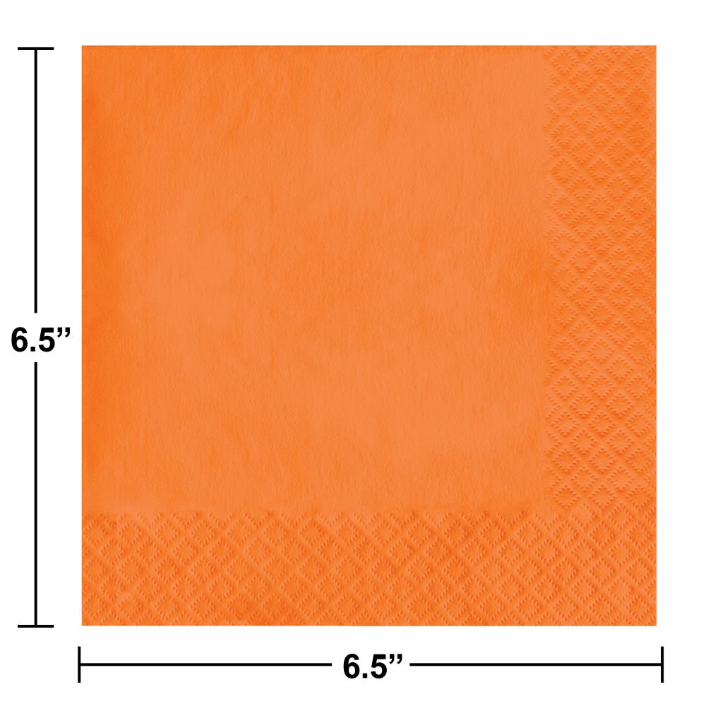 240 pc Bulk Sunkissed Orange Value Friendly Luncheon Napkins