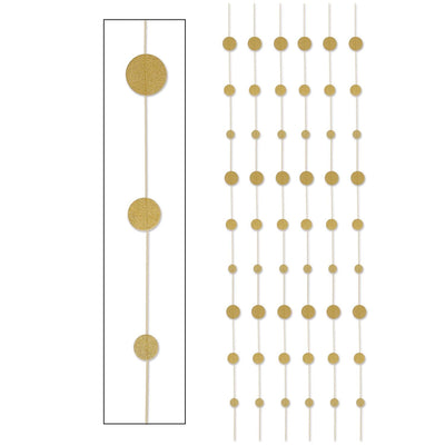 Glittered Dot Stringers gold - Bulk/72 Stringers