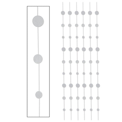 Glittered Dot Stringers silver - Bulk/72 Stringers