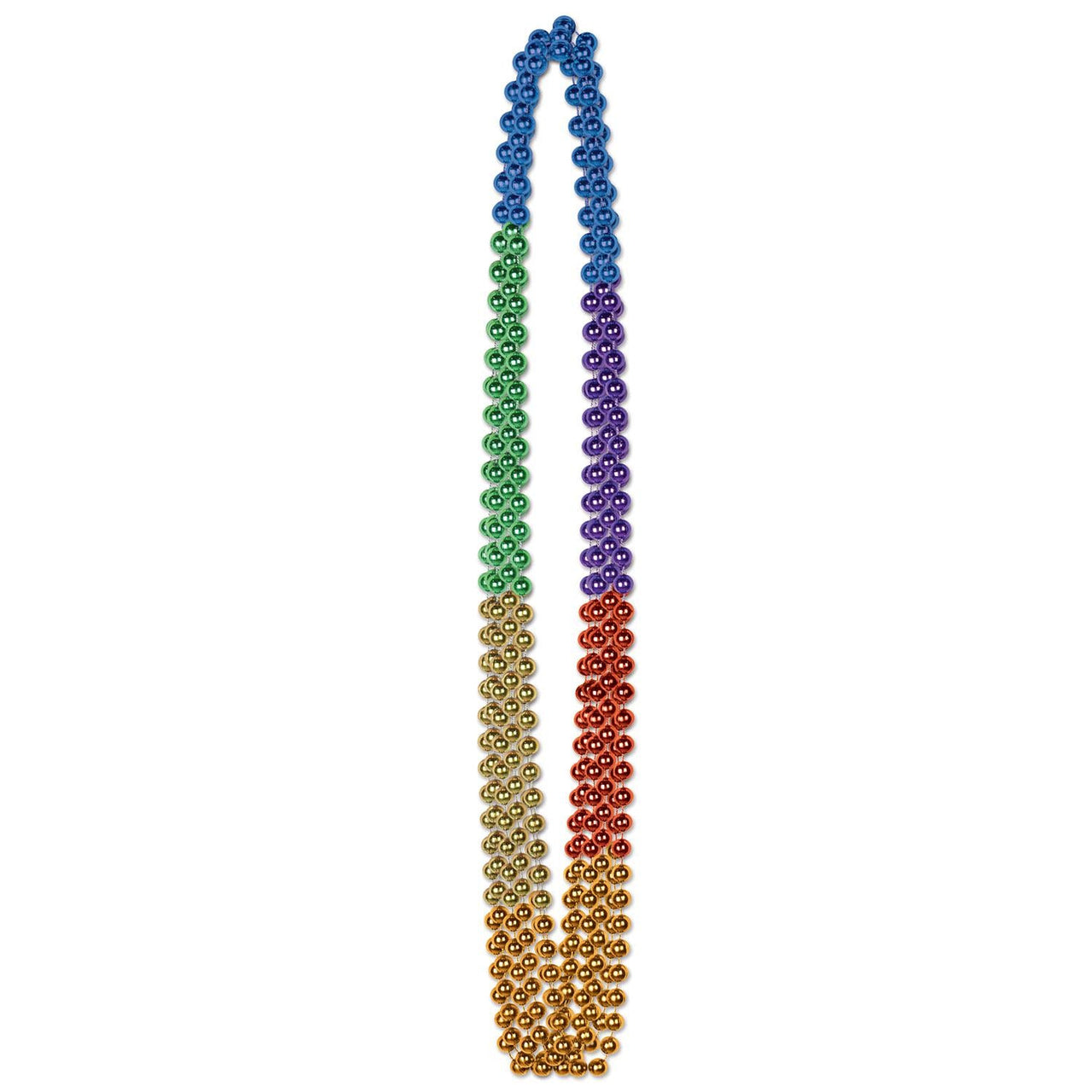 Rainbow Bead Necklaces - Bulk 72 Pack