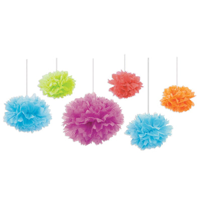 Tissue Fluff Balls - Asst colors - Bulk 36 Pack