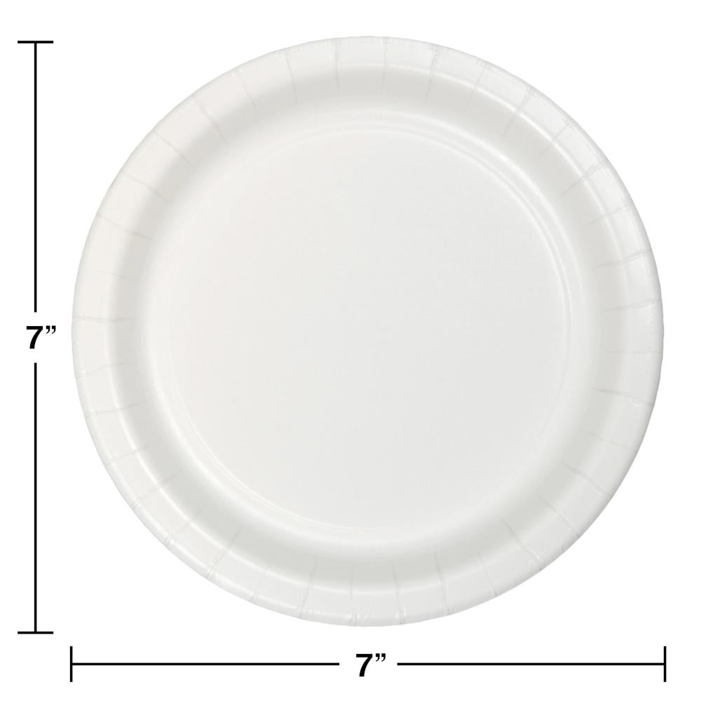 96ct Bulk Value Friendly White Dessert Plates