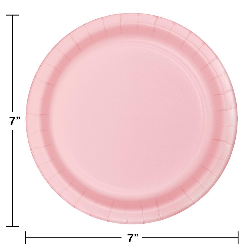 96ct Bulk Value Friendly Classic Pink Dessert Plates