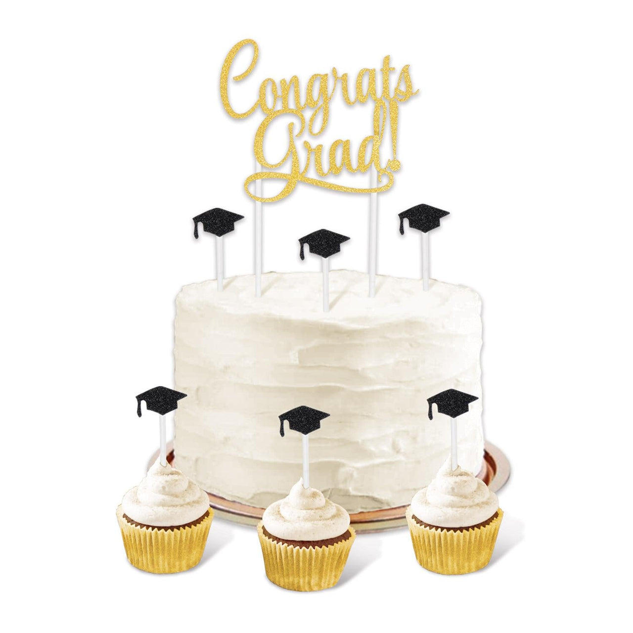Bulk Congrats Grad! Cake Topper (Case of 12) by Beistle