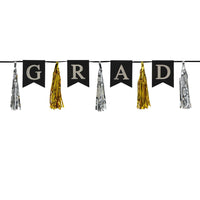 Grad Tassel Graduation Party Streamer - Bulk 12 Pack
