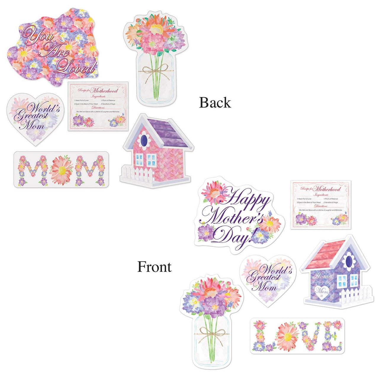 Mother's Day Cutouts - Bulk 72 Pack