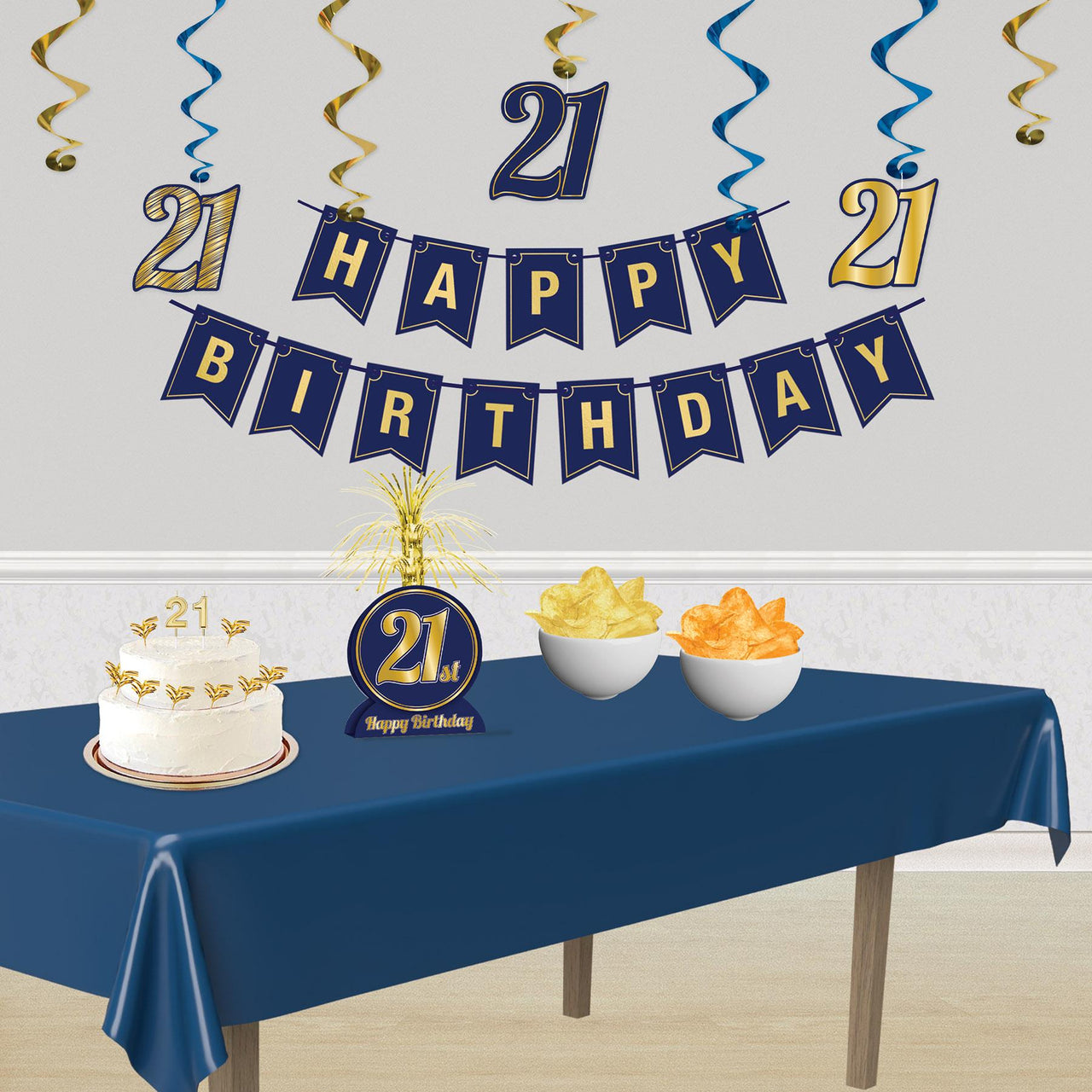 Beistle 21st Birthday Centerpiece (Pack of 12) - 21st Birthday, Birthday Decorations
