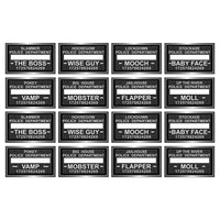 Beistle Speakeasy Mug Shot Photo Fun Signs (12 packs) - Roaring 20's Party Theme