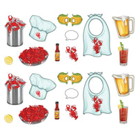 Beistle Crawfish Photo Fun Signs (12 packs) - Mardi Gras Party Decorations, Mardi Gras Party Supplies