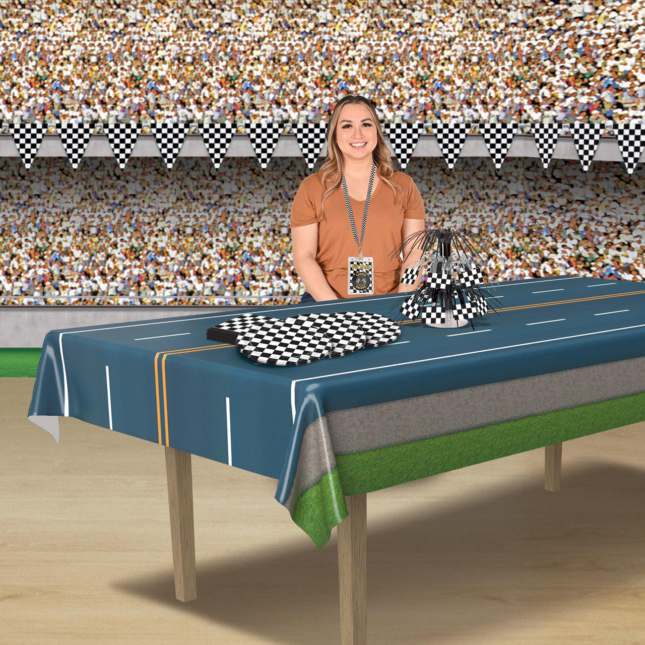 Bulk Road Tablecover (Case of 12) by Beistle