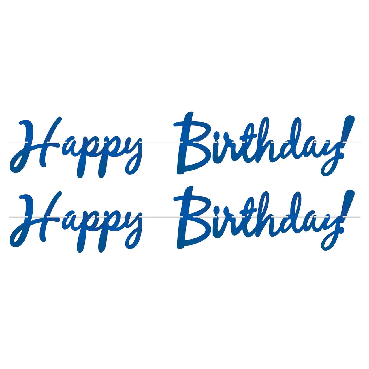 Beistle Foil Happy Birthday Streamer Blue